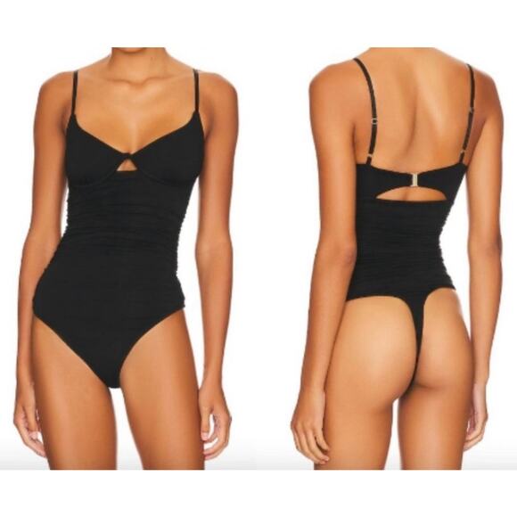 Johnathan Simkhai Tessi Underwire Bodysuit Black Size S - Picture 3 of 10